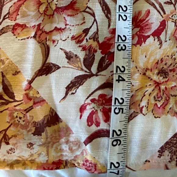 LC Lauren Conrad Button Down Tie Sleeve Square Neck Quilt Patch Floral Blouse - Picture 15 of 16